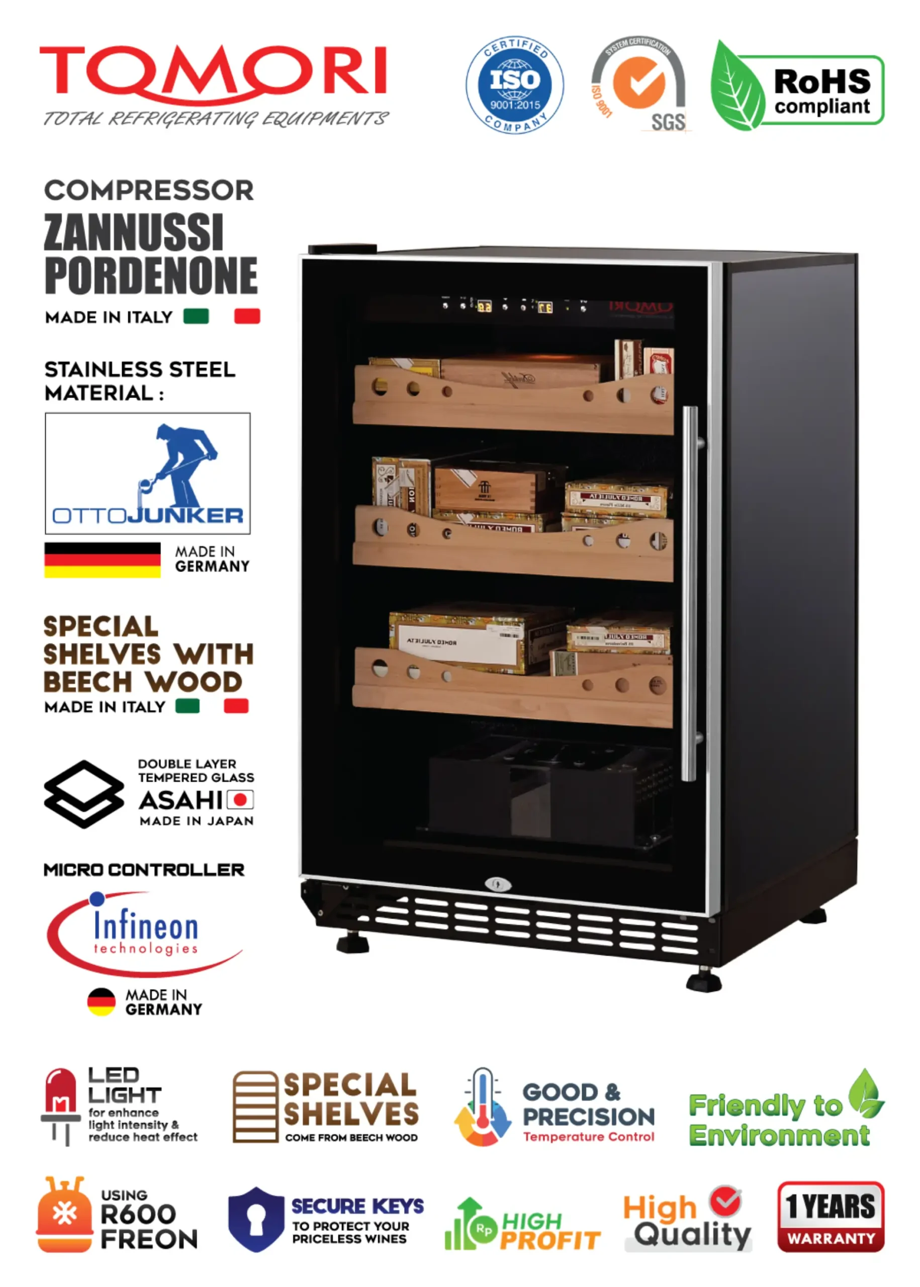 Tomori Cigar Humidor CX-54CF2