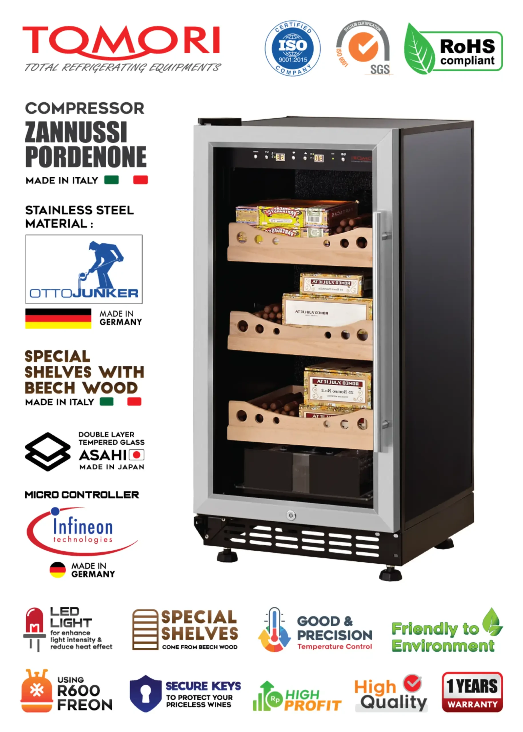 Tomori Cigar Humidor CX-28CT